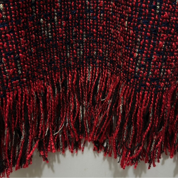 368 The Collective | NWOT Vintage Women’s Red Fringe Hem Sweater (Size M) - Picture 6 of 14